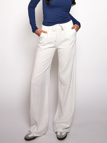 Lauren pants | Linnen | Wit | Tall
