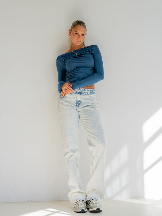 Lola Low Waist Jeans| Washed Light Blue | Tall