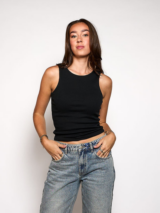 Basic Tank Top Noa | Zwart | Tall