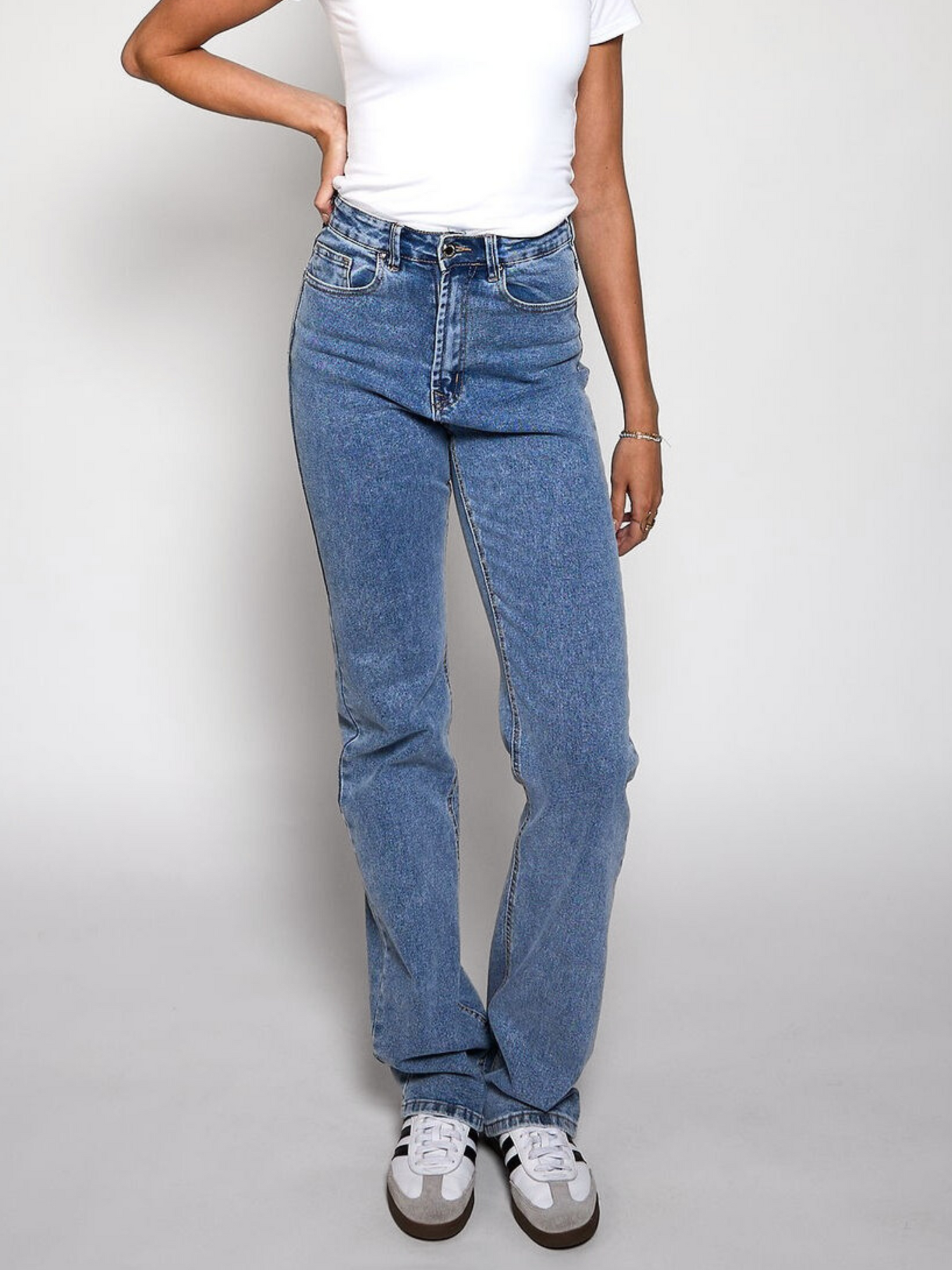 Livia Straight Leg Jeans | Blue | Stretch | Tall