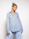 Liv blouse | Tall | Blauw gestreept