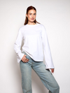 Nine Tee | wijd uitlopende mouw | Tall | Wit