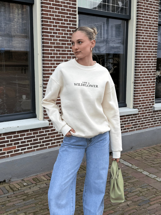 Sweater Like A Wildflower | Cream | Tall