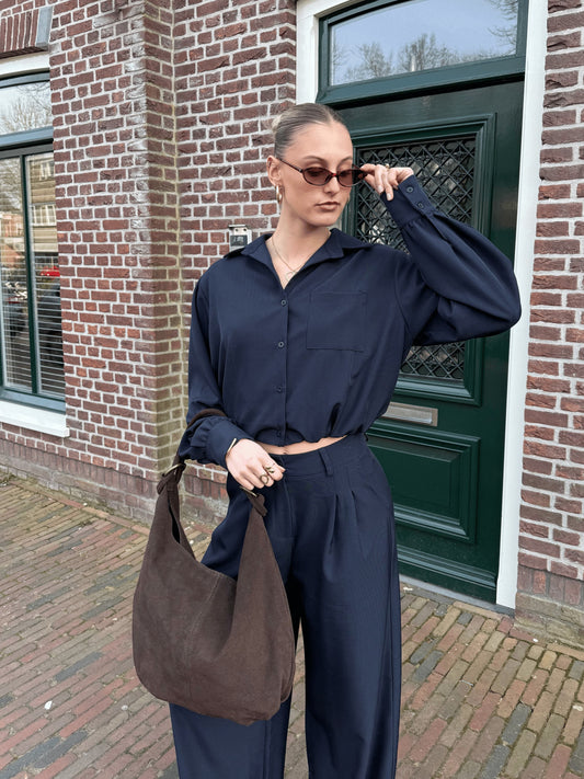 Tas Suez | Suede | Donkerbruin