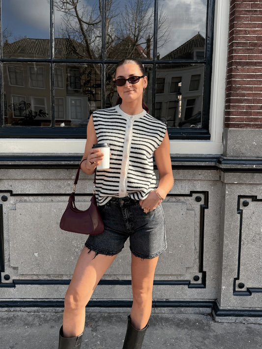 Sera | Denim Short | Grijs | Tall