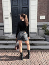 Sera | Denim Short | Gray | Tall