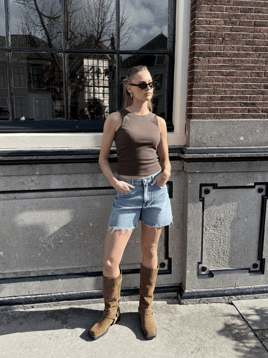 Noa Basic Tank Top | Bruin | Tall