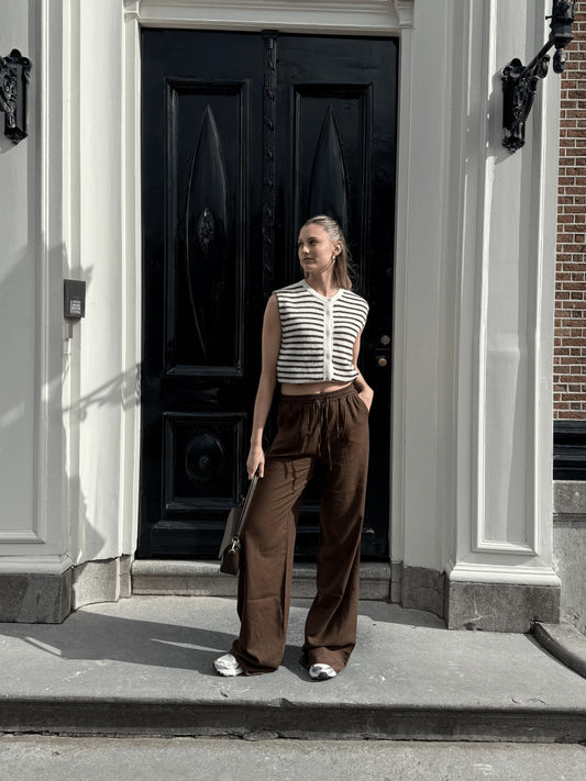 Lauren pants | Linnen | Bruin | Tall