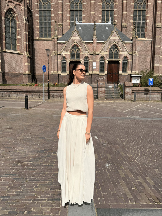 Celine Maxi Rok | Beige | Tall