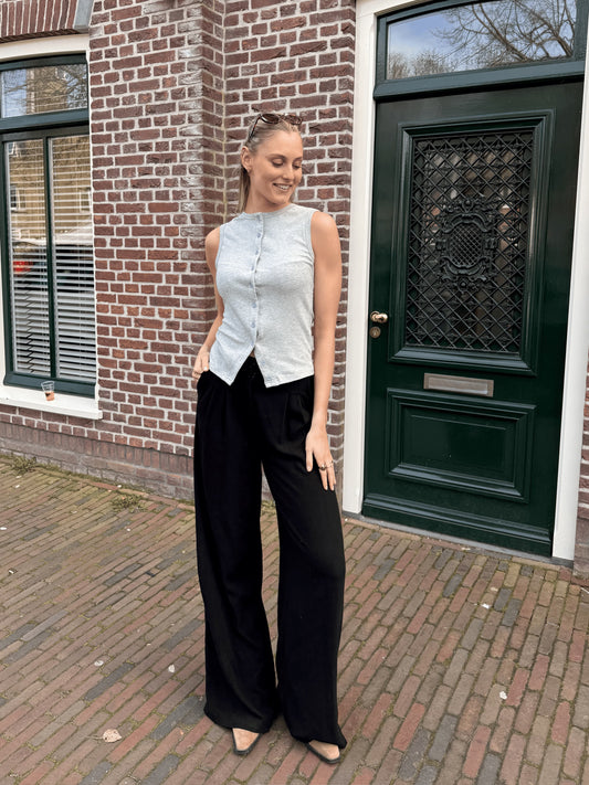 Maryn pants | Linnen | Zwart | Tall