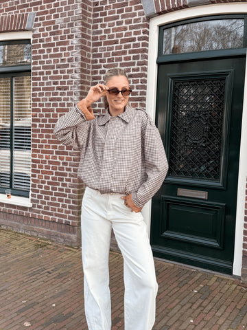 Naya jacket | Checked camel | Tall