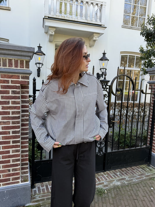 Naya jacket | Geruit zwart | Tall