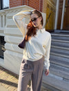 June | Polo-collar Sweater | Butter | Tall