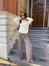 June | Polo-collar Sweater | Butter | Tall