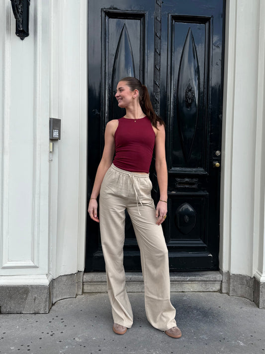 Noa Basic Tank Top | Berry | Tall