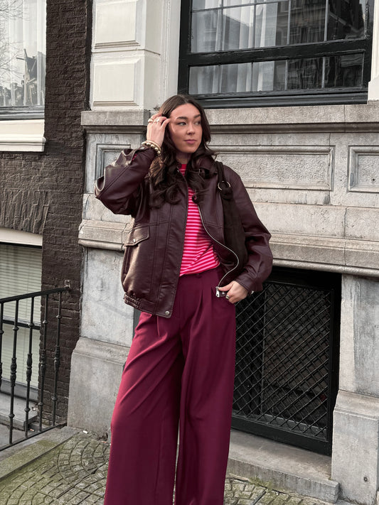 Loua oversized jacket | Bordeaux | Tall