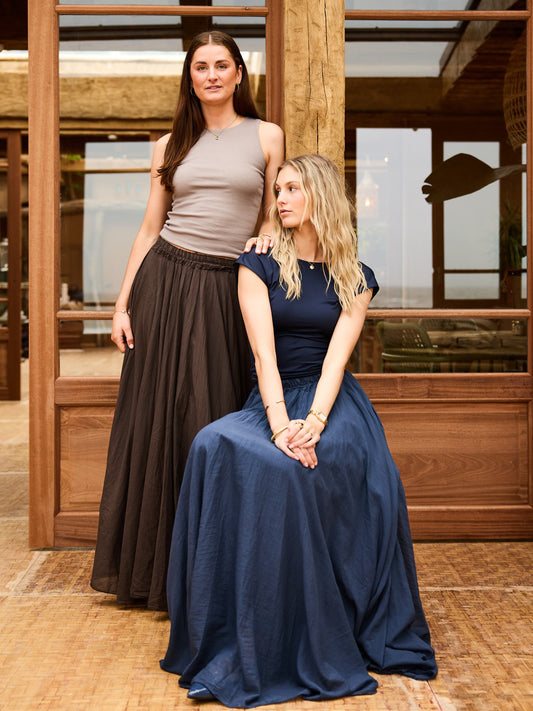 Celine Maxi Skirt | Dark Blue | Tall