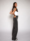 Sassy | Super Wide Leg Jeans | Diamond stripes | Stretch | Washed black | Tall