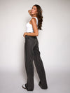 Sassy | Super Wide Leg Jeans | Diamond stripes | Stretch | Washed black | Tall