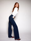 Iza | Super Wide Leg Jeans | Stretch | Donkerblauw | Tall