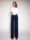 Iza | Super Wide Leg Jeans | Stretch | Donkerblauw | Tall