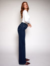 Iza | Super Wide Leg Jeans | Stretch | Donkerblauw | Tall
