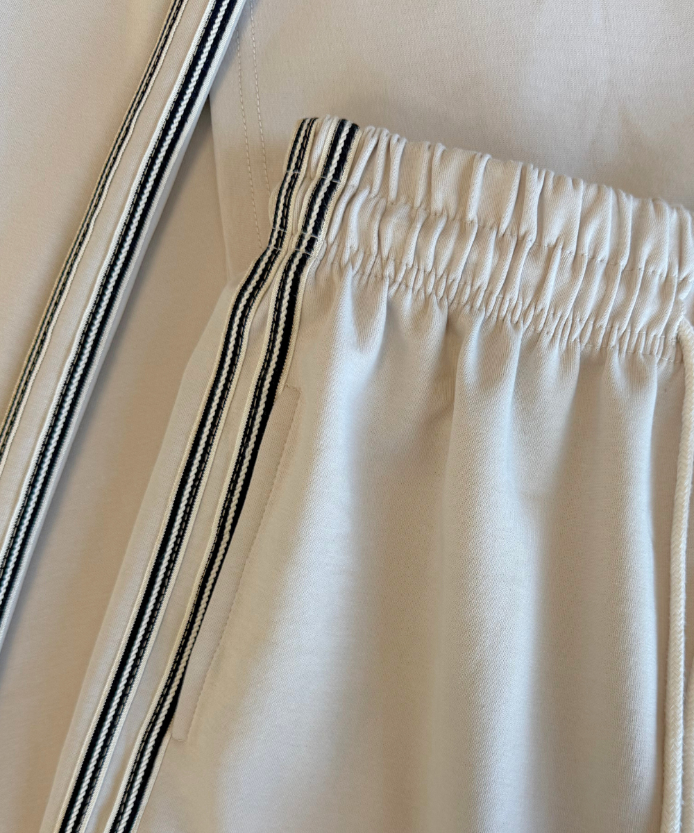Izzy pants | Beige met streep | Tall