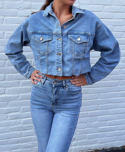 Jasmine | Co-ord | Denim jacket | Blue | Stretch | Tall