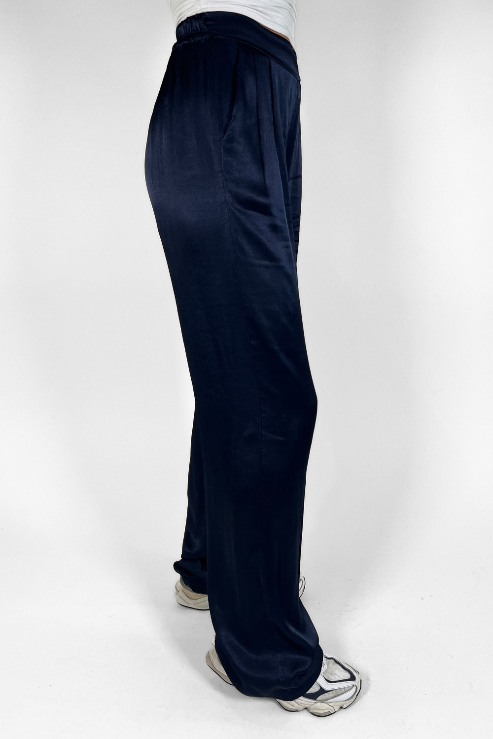 Gigi Satin pants | Tall | Navy
