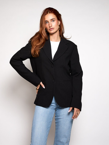 Nova oversized blazer | Zwart | Tall