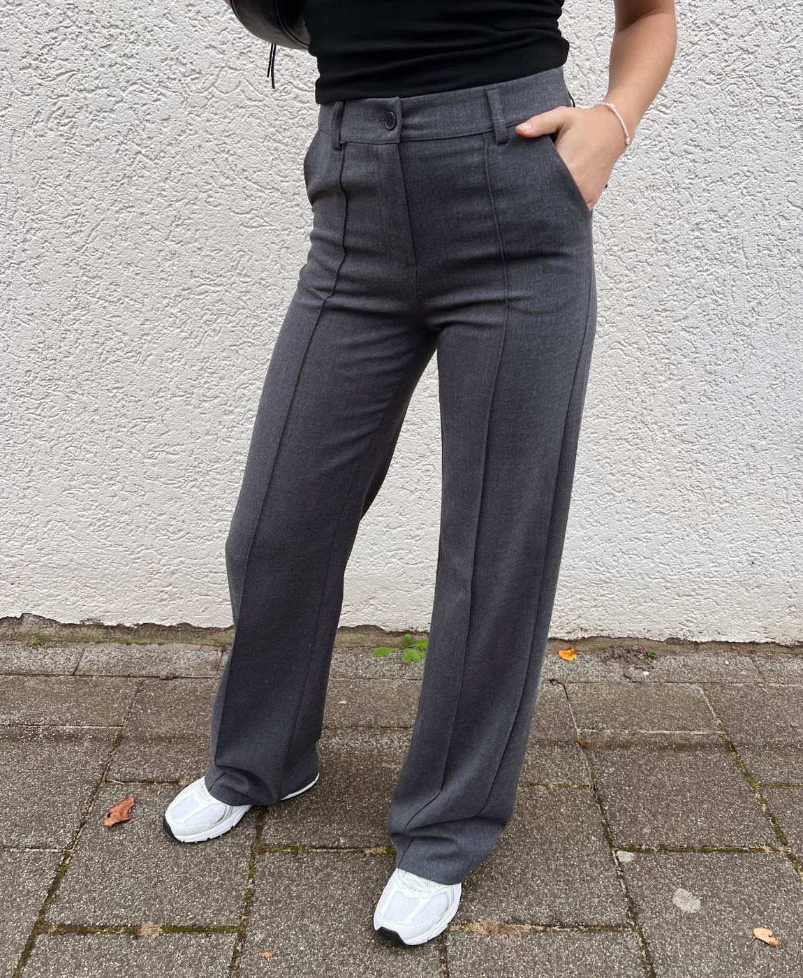 Marley | Wide leg pantalon | Dark Grey | Tall