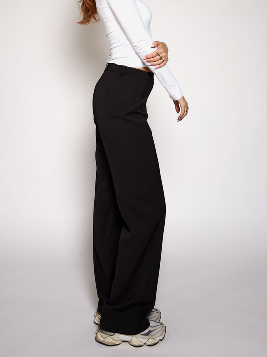 Jula wide leg pantalon | Zwart | Tall
