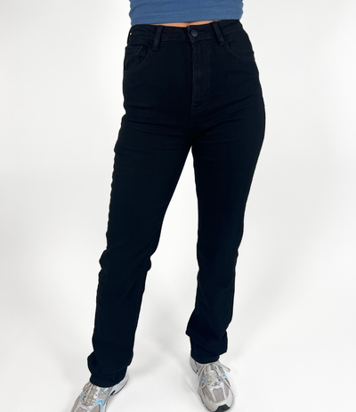 Millie Straight Leg Jeans Black | Stretch | Tall