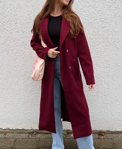 Hailey Coat | Oversized | Bordeaux | Tall