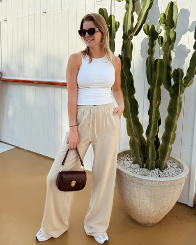 Lauren pants | Linen | Beige | Tall