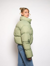 Mara Cropped Puffer Jack | Groen | Tall