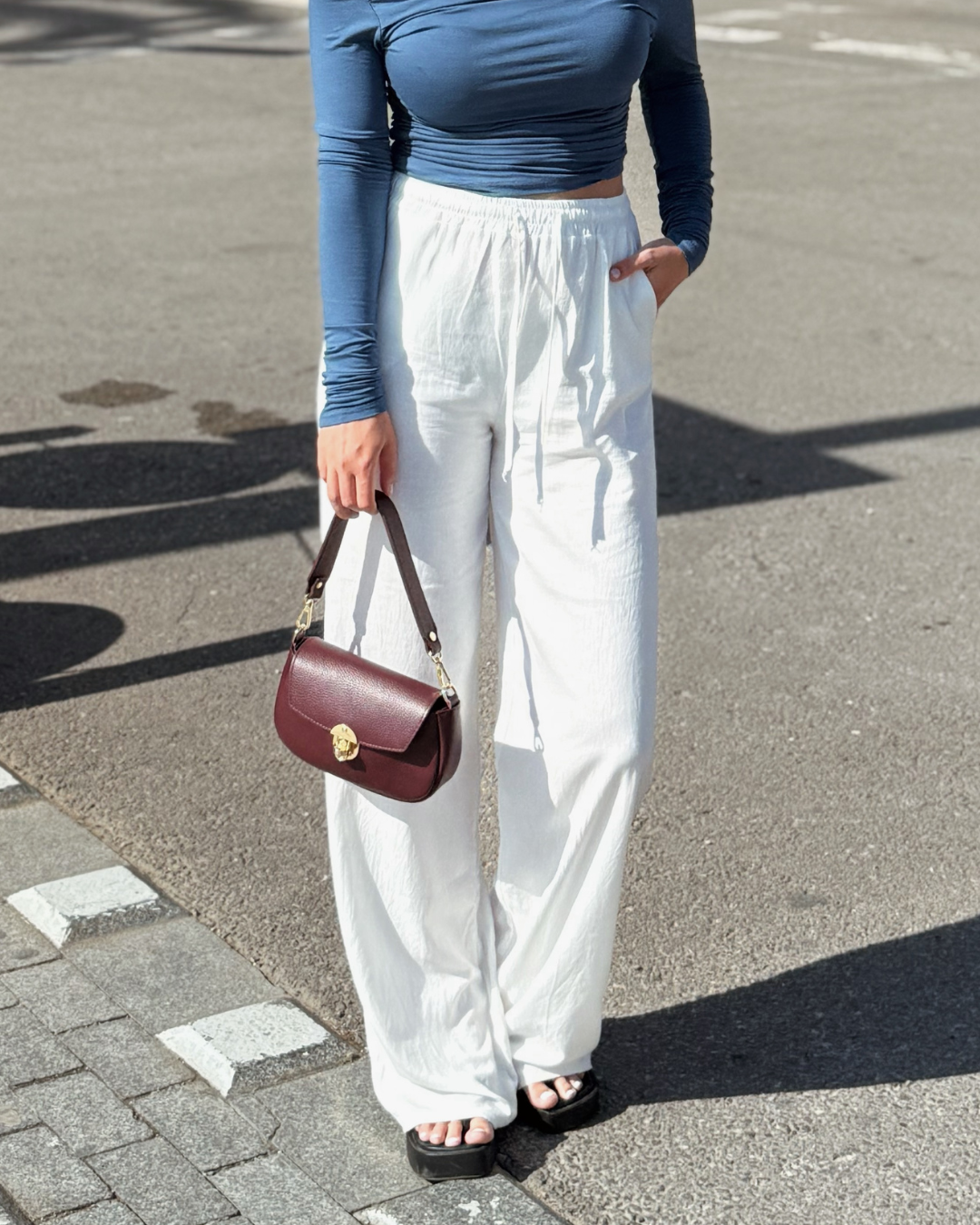 Lauren pants | Linnen | Wit | Tall