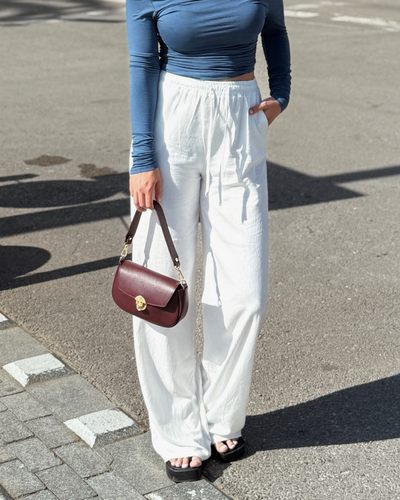 Lauren pants | Linnen | Wit | Tall