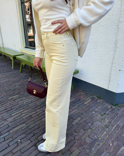 Sassy | Super Wide Leg Jeans | Stretch | Butter yellow | Tall