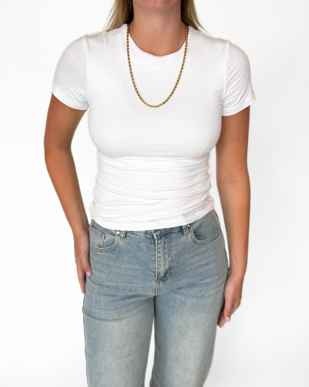 Lexie short sleeve top | Tall | White