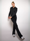 Zoë Denim Jumpsuit | Straight leg | Stretch | Donkergrijs | Tall