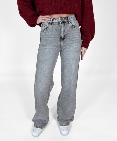 Sassy | Super Wide Leg Jeans | Stretch | Washed Gray | Tall