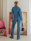 Zoë Denim Jumpsuit | Straight leg | Stretch | Donkerblauw | Tall