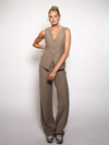 Nova | Wide leg pantalon | Taupe | Tall