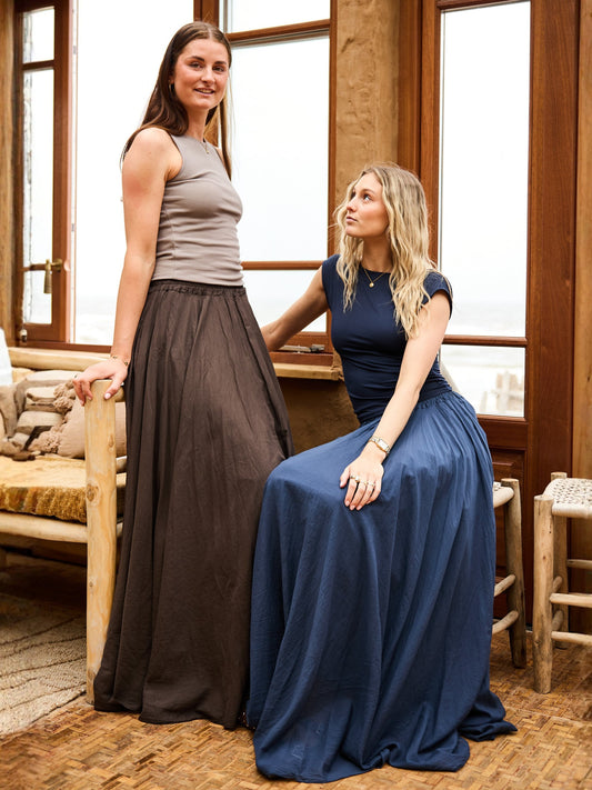 Celine Maxi Skirt | Dark Brown | Tall