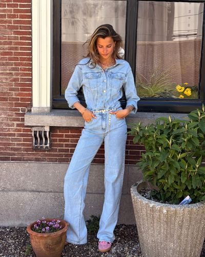 Zoë Denim Jumpsuit | Straight leg | Stretch | Blauw | Tall