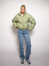 Mara Cropped Puffer Jack | Groen | Tall