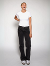 Ella Low Waist Jeans| Washed black | Tall