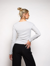 Nala top met knopen | Tall | Grijs