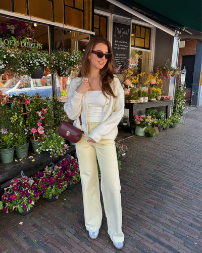 Sassy | Super Wide Leg Jeans | Stretch | Butter yellow | Tall